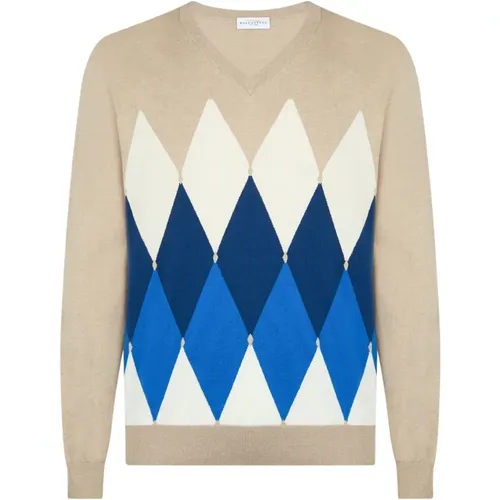 Diamond V Neck Sweater , male, Sizes: XL, 3XL - Ballantyne - Modalova