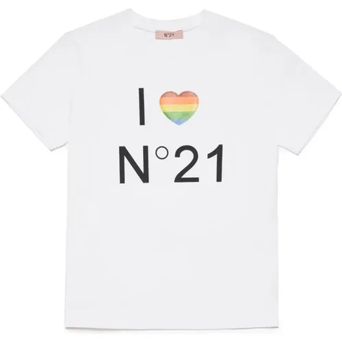 T-Shirt mit I Love Logo Glitzerdruck - N21 - Modalova