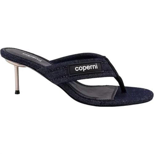 Denim Sandals with Logo Patch , female, Sizes: 3 UK, 4 UK, 5 UK, 6 UK, 8 UK - Coperni - Modalova