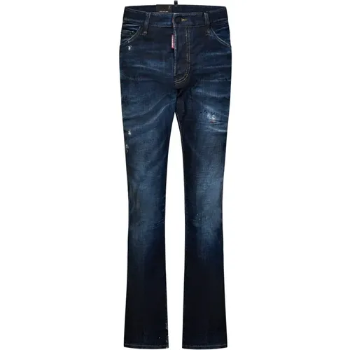 Dunkelblaue Slim Fit Jeans , Herren, Größe: L - Dsquared2 - Modalova