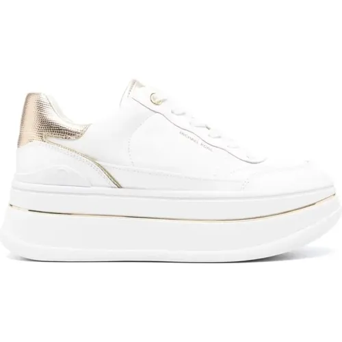 Gold Lace Up Sneakers , female, Sizes: 5 1/2 UK - Michael Kors - Modalova