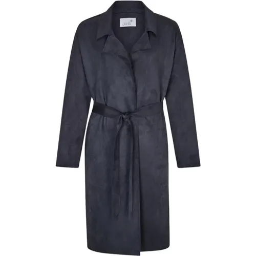 Velvet Belted Coat with Back Opening , female, Sizes: XS - Juvia - Modalova