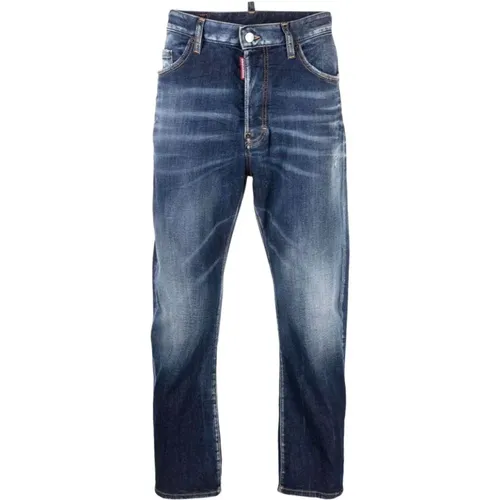 Indigo Straight-Leg Denim Jeans , Herren, Größe: 2XL - Dsquared2 - Modalova