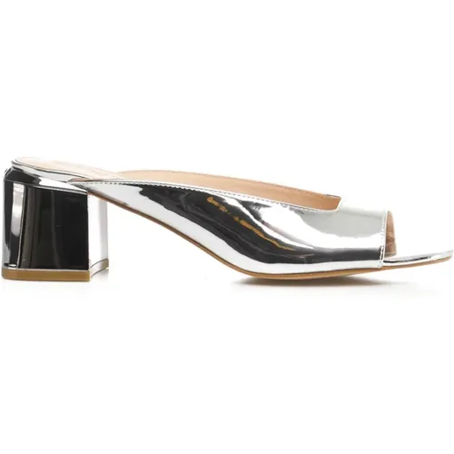 Silver Sandals for Women , female, Sizes: 6 UK - pinko - Modalova