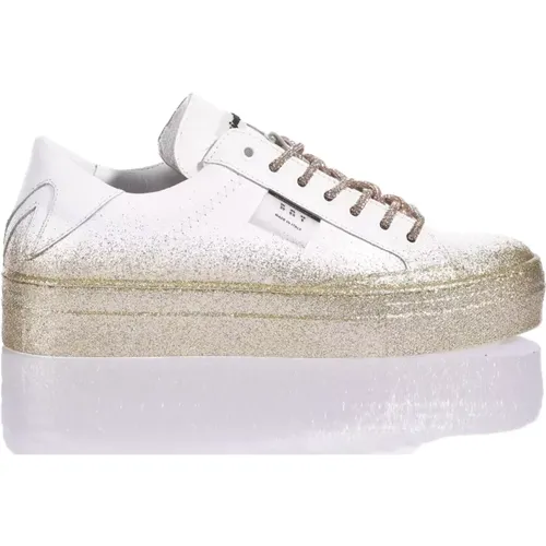 Handgefertigte Weiße Champagner Sneakers , Damen, Größe: 36 EU - Mimanera - Modalova