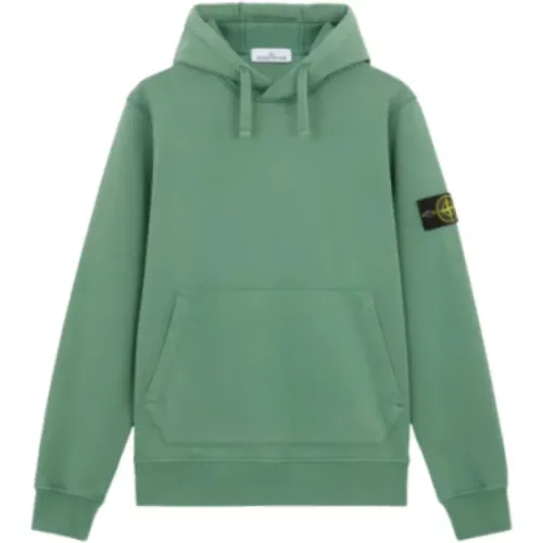 Kapuzen-Sweatshirt aus Baumwolle mit Fronttasche , Herren, Größe: S - Stone Island - Modalova