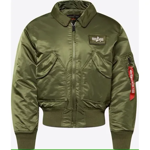 Cwu-45 Fliegerjacke in Sage , Herren, Größe: S - alpha industries - Modalova