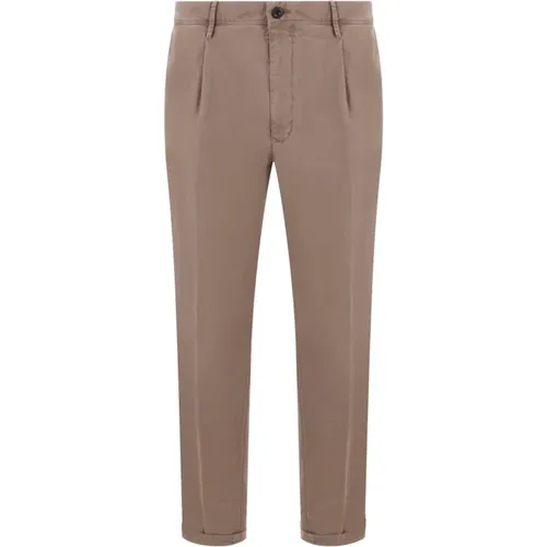 Brown Stretch Cotton Trousers , male, Sizes: W34, W30, W32, W33, W31, W36 - Incotex - Modalova