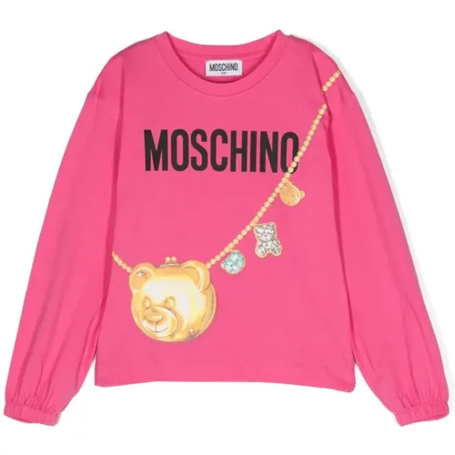 Kinder Bedruckte T-shirts und Polos Fuchsia - Moschino - Modalova