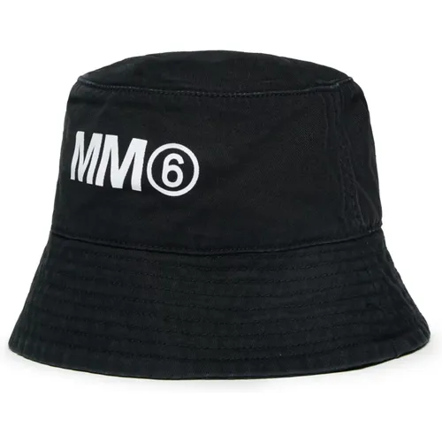 Fischerhut mit kontrastierendem Logo - MM6 Maison Margiela - Modalova