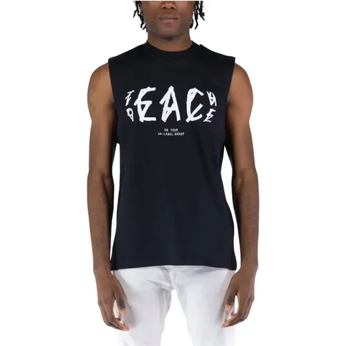 Peace Sleeveless T-Shirt , male, Sizes: XL, L, S, M - 44 Label Group - Modalova
