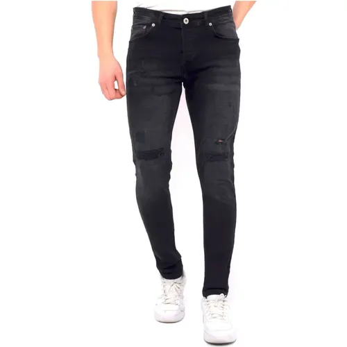 Jeans mit abgenutzten Details Slim Fit - Dc-049 , Herren, Größe: W32 - True Rise - Modalova