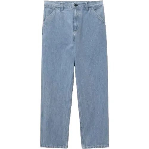 Blaue Stein Gebleichte Jeans , Herren, Größe: W33 - Carhartt WIP - Modalova