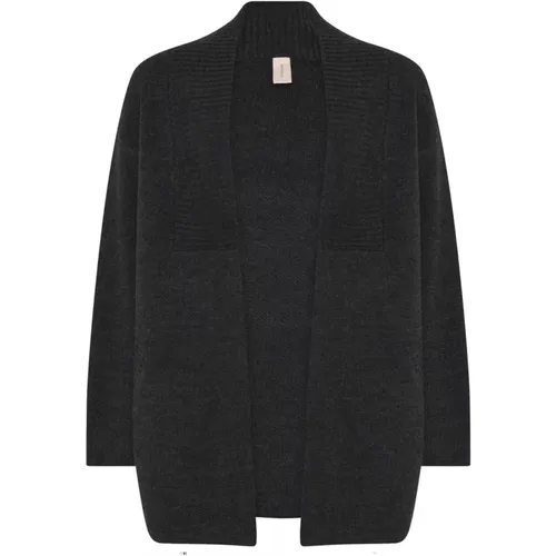 Oversized Strickjacke Anthrazit , Damen, Größe: XL - Skovhuus - Modalova