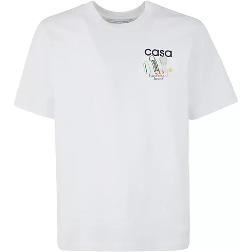 Printed Unisex T-Shirt , male, Sizes: S, XL, M, L - Casablanca - Modalova