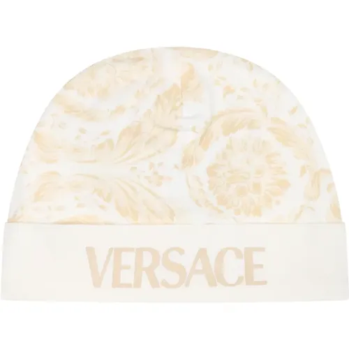 Baroque Print Newborn Hat , unisex, Sizes: 46 CM, 42 CM - Versace - Modalova