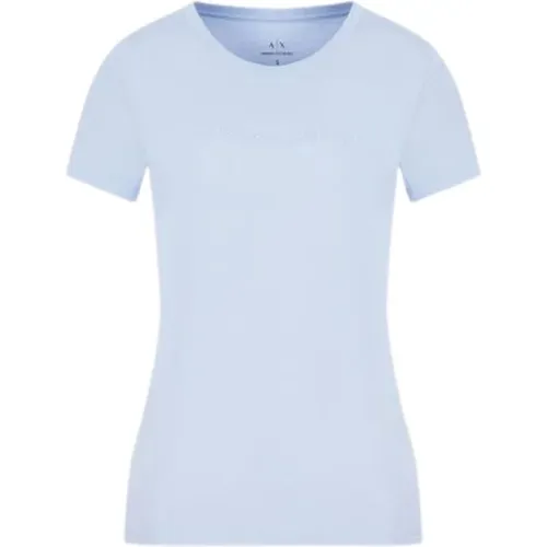 Klassischer Stil T-Shirt, Verschiedene Farben , Damen, Größe: XS - Armani Exchange - Modalova