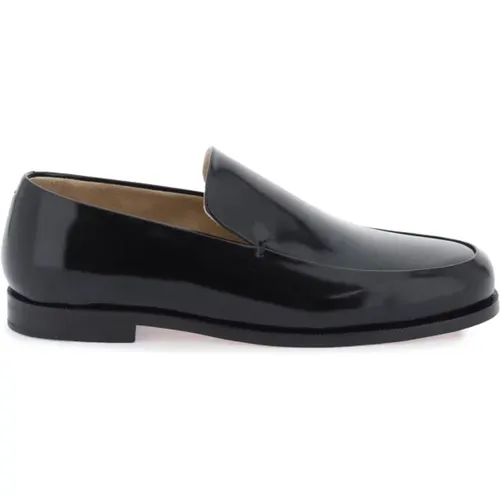 Glossy Leather Mocassins with Suede Lining , female, Sizes: 3 UK, 4 UK - Khaite - Modalova