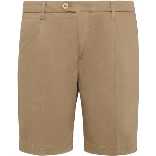 Bermuda-Shorts aus Stretch-Baumwolle und Tencel , Herren, Größe: S - Boggi Milano - Modalova