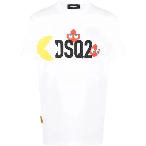 Printed T-shirts and Polos , male, Sizes: M - Dsquared2 - Modalova