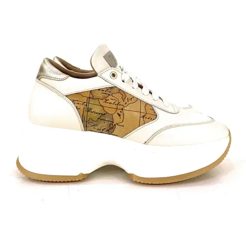 Geo Classic Womens Sneakers Cream , female, Sizes: 3 UK, 5 UK - Alviero Martini 1a Classe - Modalova