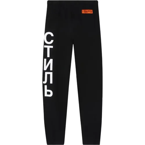 Cotton Trousers with Elasticated Waist and Cuffs , male, Sizes: S, M - Heron Preston - Modalova