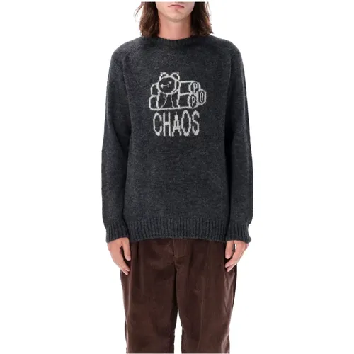 Anthracite Knitwear Chaos Sweater Aw24 , male, Sizes: XL, M - Pop Trading Company - Modalova