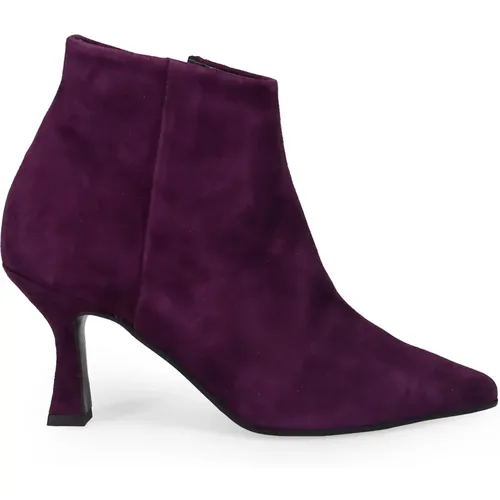 Elegante Lila Wildleder Stiefeletten - Sangiorgio - Modalova