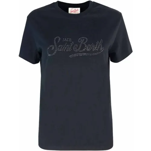 Baumwoll-Jersey T-Shirt mit kurzen Ärmeln , Damen, Größe: L - MC2 Saint Barth - Modalova