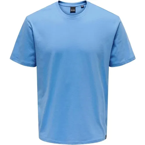 Regular Fit Rundhals T-shirt , Herren, Größe: 2XL - Only & Sons - Modalova