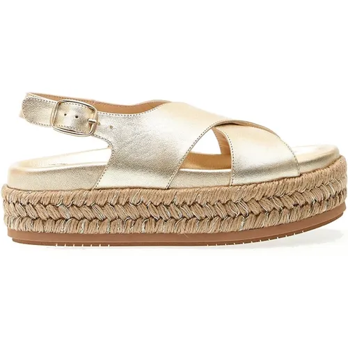 Golden Wedge Sandal , female, Sizes: 4 UK - Paloma Barceló - Modalova