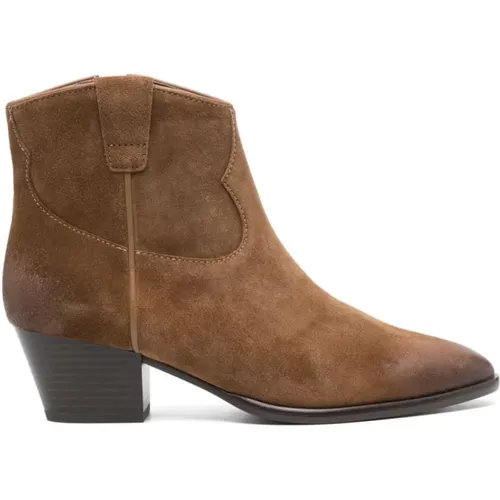 Braune Damen Stiefeletten , Damen, Größe: 38 EU - Ash - Modalova