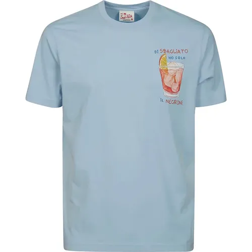 Cotton Short Sleeve Logo T-Shirt , male, Sizes: L, S - MC2 Saint Barth - Modalova