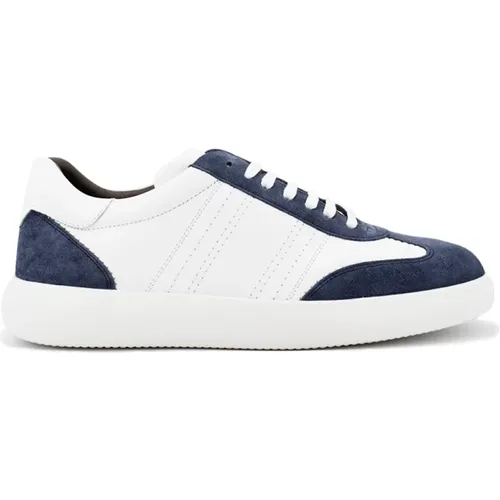 Calfskin Leather Trainers with Suede Detailing , male, Sizes: 8 1/2 UK, 7 1/2 UK, 8 UK, 10 1/2 UK, 9 UK - Brioni - Modalova