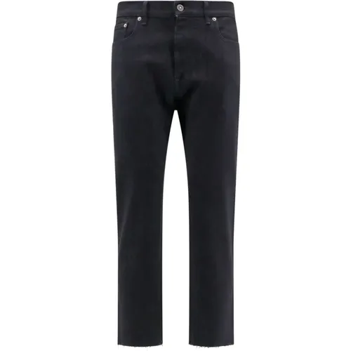 Schwarze Denim Slim Fit Hose mit Metallsternen , Herren, Größe: W30 - Golden Goose - Modalova