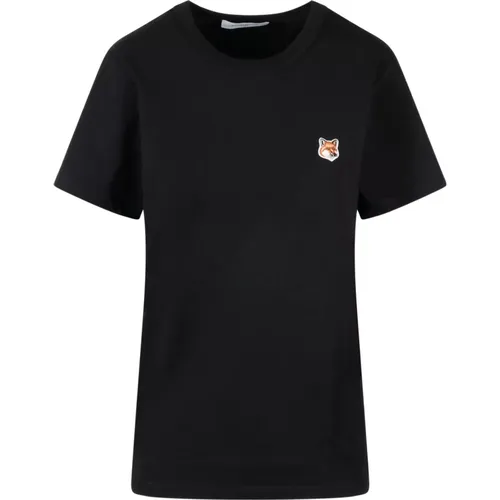 FOX Head Patch T-Shirt , female, Sizes: L - Maison Kitsuné - Modalova