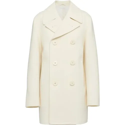 Wool Jacket with Peak Lapels , female, Sizes: 2XS, S, M - Prada - Modalova