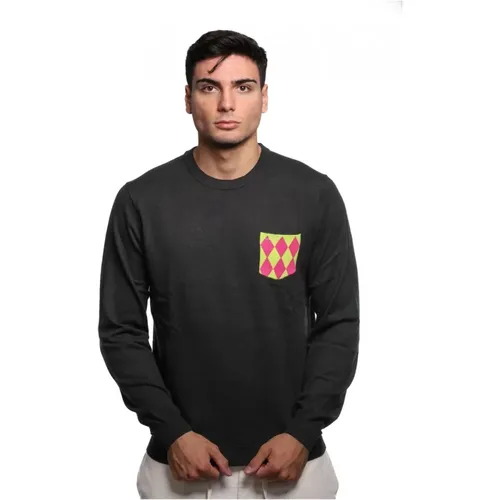 Merinowolle Baumwolle Pullover K44131 , Herren, Größe: 2XL - Sun68 - Modalova