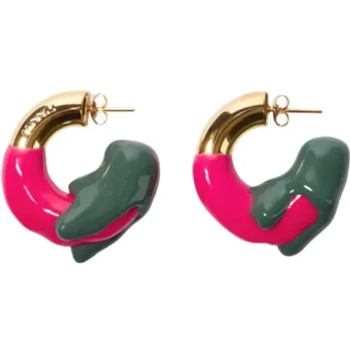 Kleine Gummierte Ohrringe Gold - Sunnei - Modalova