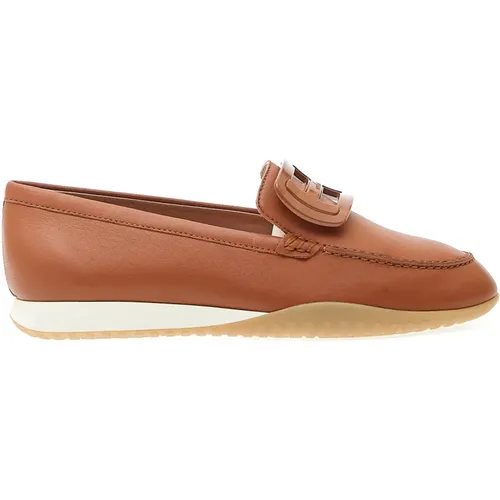 Leather Olimpia Z Moccasin , female, Sizes: 5 UK, 4 1/2 UK, 6 UK, 4 UK - Hogan - Modalova