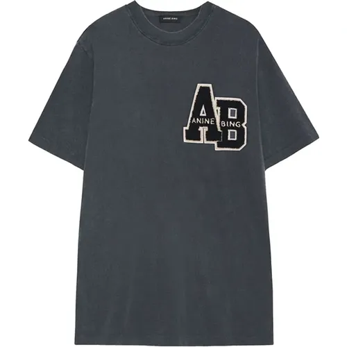 Schwarz Gewaschen Beth Top T-Shirt - Anine Bing - Modalova