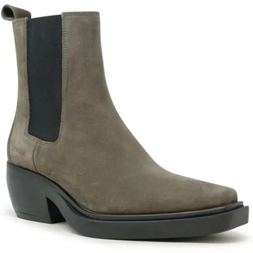 Grey Suede Ankle Boots Fw24 Style , female, Sizes: 5 UK, 4 UK, 3 UK, 6 UK - Copenhagen Shoes - Modalova