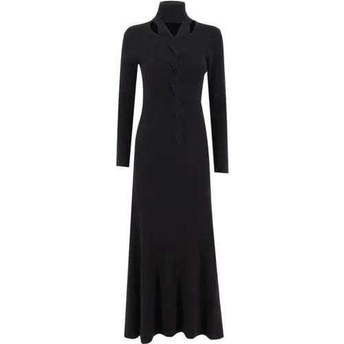 Elegant Ribbed Maxi Dress , female, Sizes: S, M, XS - Fabiana Filippi - Modalova