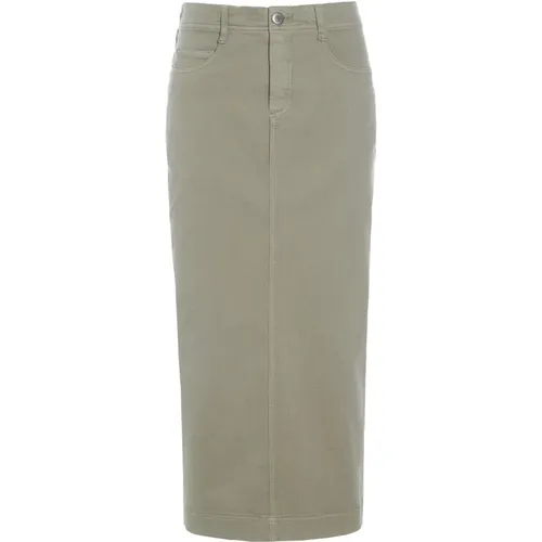 Soft Khaki Denim Skirt Jinzu Style , female, Sizes: L, XS, M, XL, S, 2XL - Bitte Kai Rand - Modalova