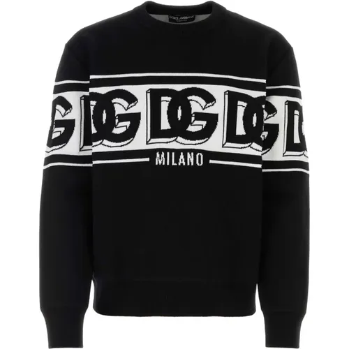 Stretch polyester blend sweater , male, Sizes: S - Dolce & Gabbana - Modalova