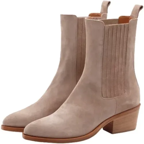 Taupe Leather Belen Boots , female, Sizes: 3 UK, 7 UK - Bervicato - Modalova