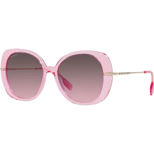 Eugenie Sunglasses Pink/Grey Shaded , female, Sizes: 55 MM - Burberry - Modalova