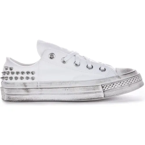 Vintage Studded Sneakers Silver , female, Sizes: 6 UK, 4 1/2 UK, 3 1/2 UK, 7 UK, 3 UK, 5 UK, 6 1/2 UK, 8 UK, 4 UK - Converse - Modalova