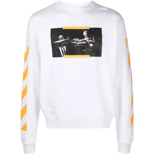 Off , Caravaggio Painting Sweatshirt in , male, Sizes: S - Off White - Modalova