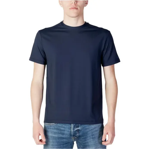 Plain Short Sleeve Round Neck T-shirt , male, Sizes: XL, 2XL, M - Suns - Modalova